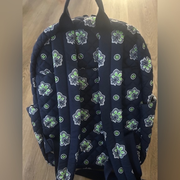 Vera Bradley NFL Seattle Seahawks Small Cotton Backpack (Navy/Neon Green) NWT main image 7